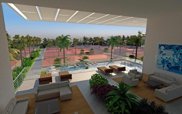 One of Several Tennis Competition Viewing Lounge!