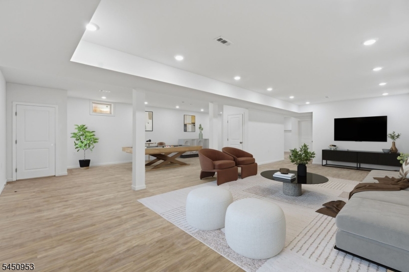 Basement virtually staged