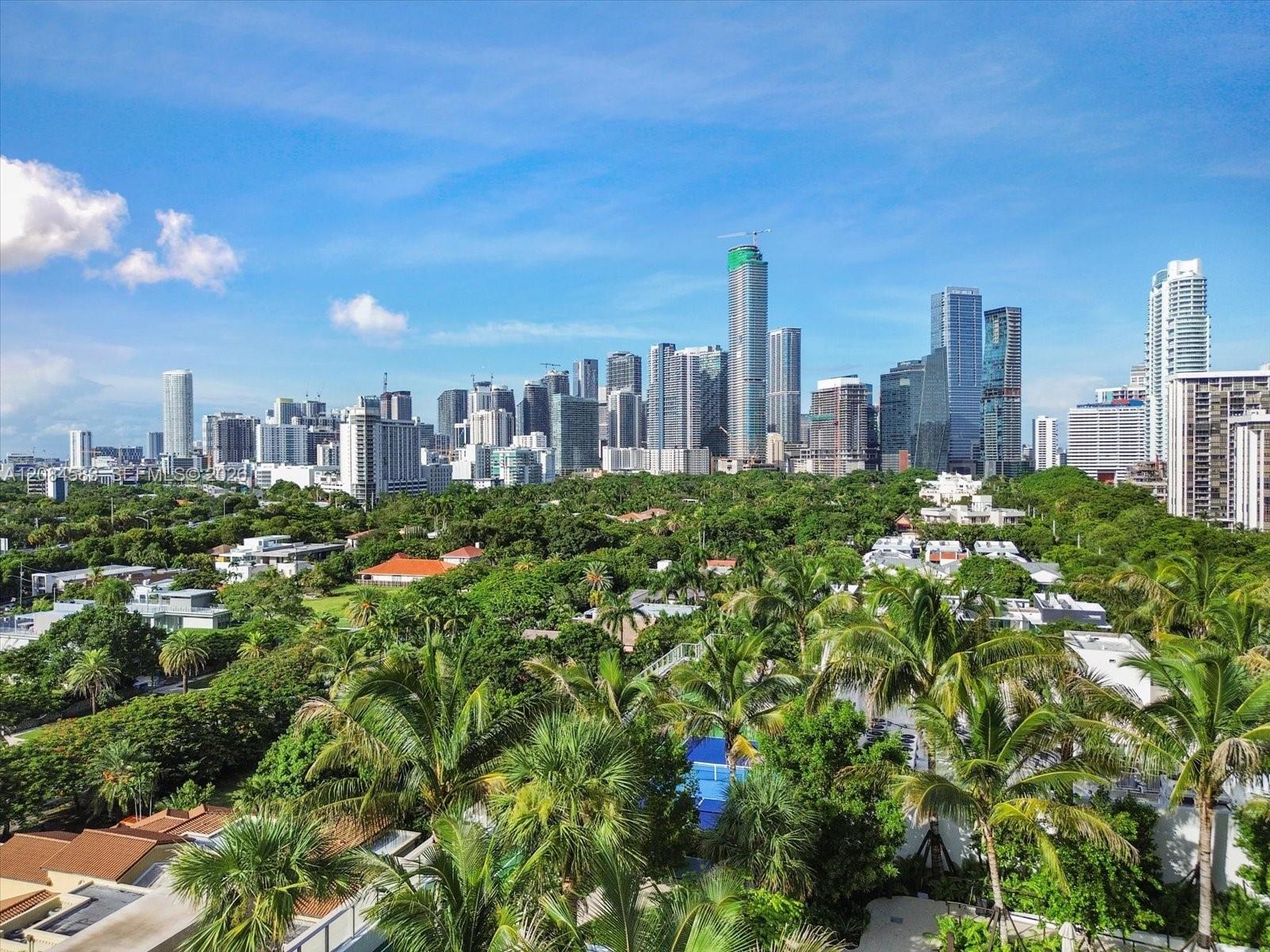 South Brickell setting with Miami skyline beyond