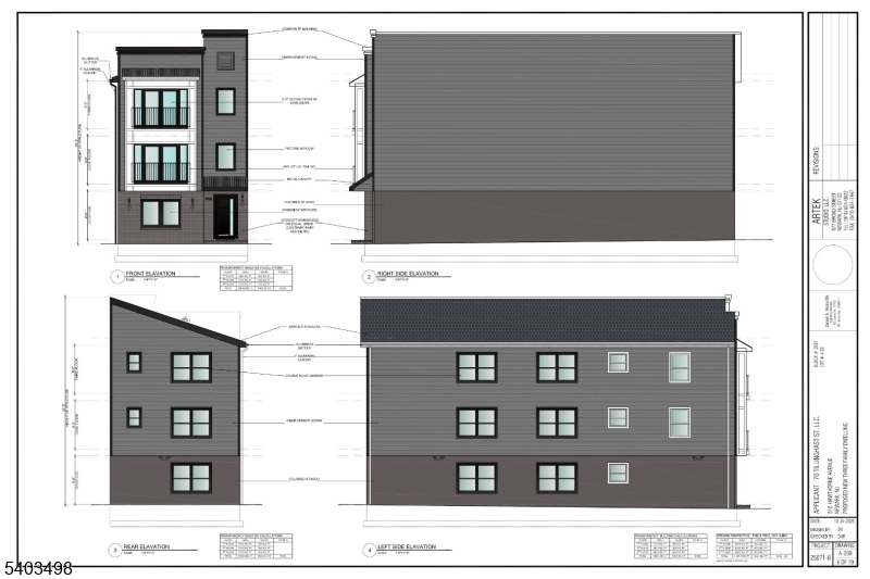 Front/side/back facade