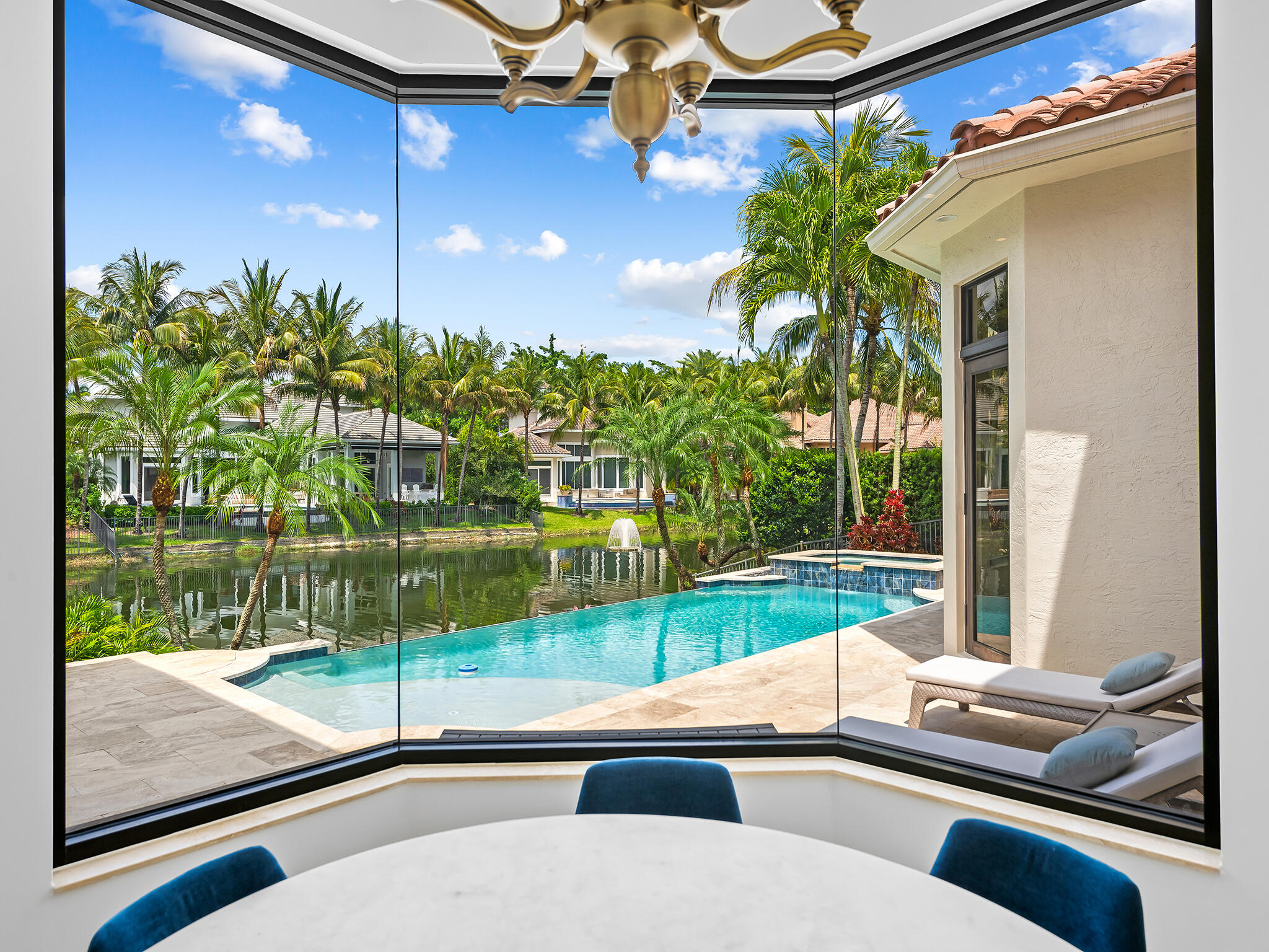 Breakfast Room View to Pool and Water