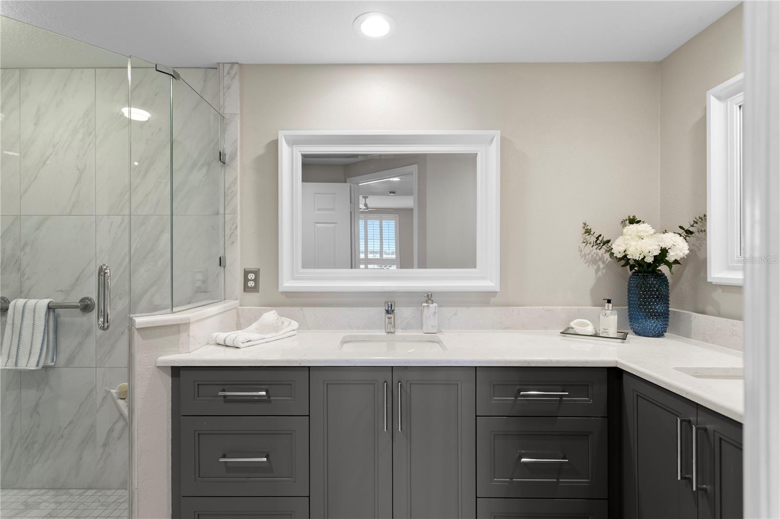 Primary Bathroom with Double Sink Vanity