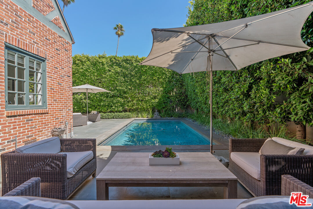 Lounge Area with Poolside View