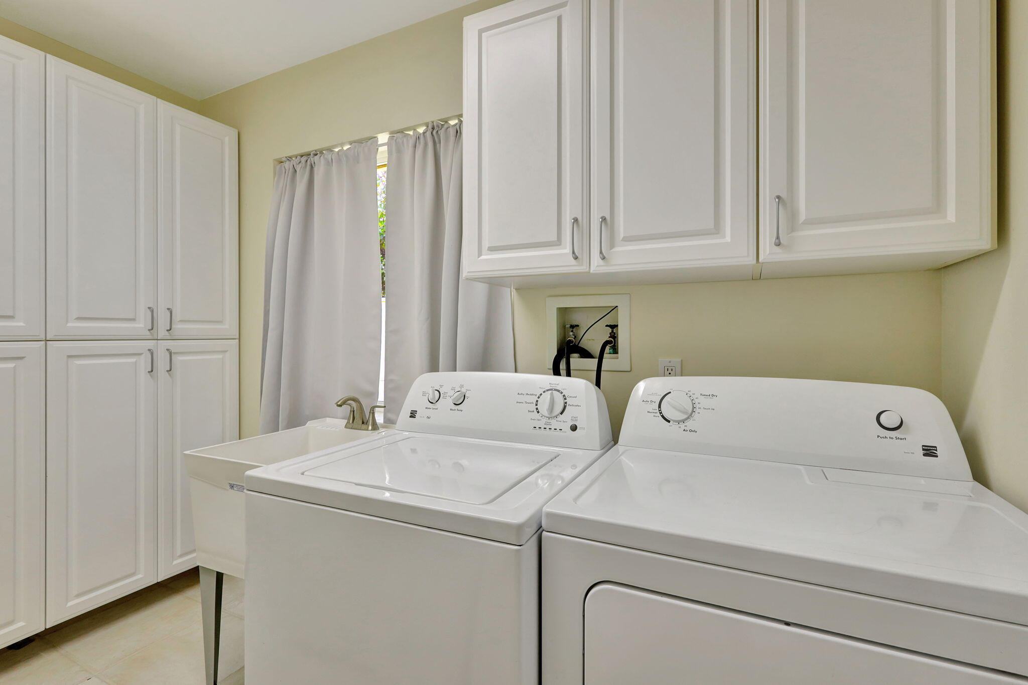 Inside washer & dryer with ample storage space