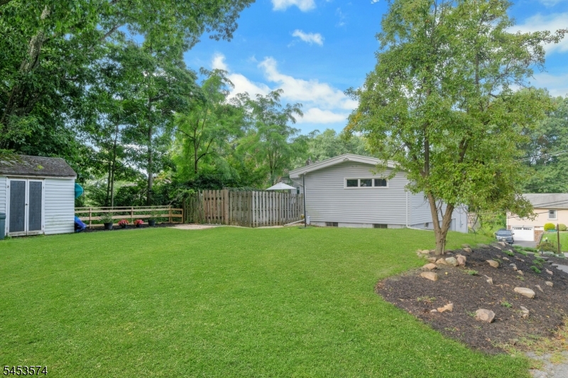 Side yard with 12X8 shed