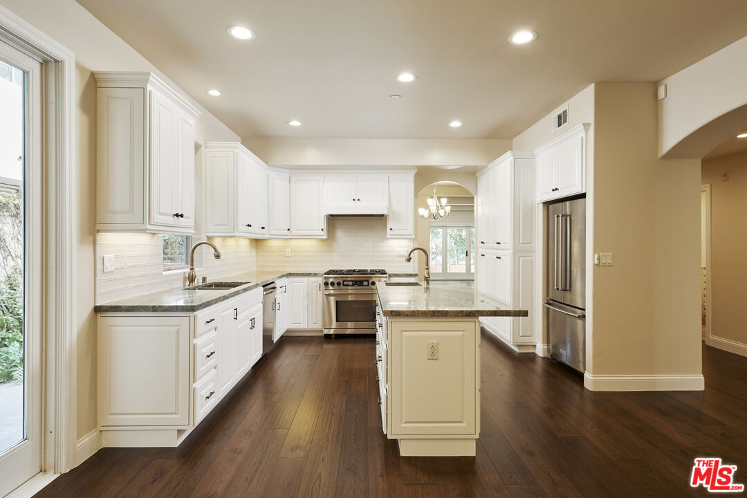 View from Family Room to Kitch