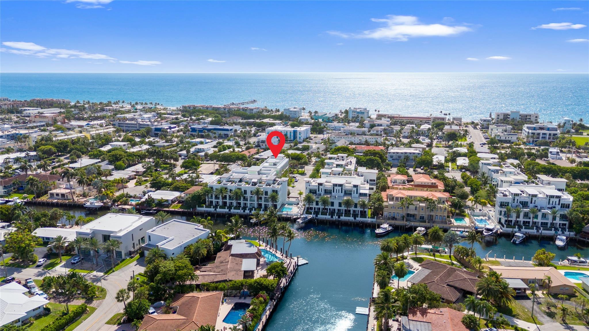 Aerial View - WALK TO LAUDERDALE BY THE SEA BEACH, STORES, RESTAURANTS, NIGHTLIFE, TRANSPORTATION, AND ONLY MINUTES TO FORT LAUDERDALE, POMPANO BEACH