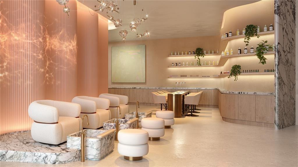 Mani / Pedi station within the 6,800 sq ft Away Spa