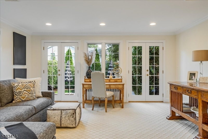 Double French doors to yard