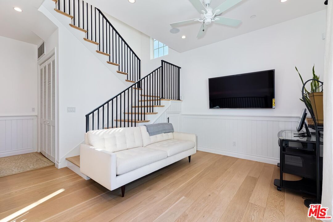 Stairs to rooftop deck