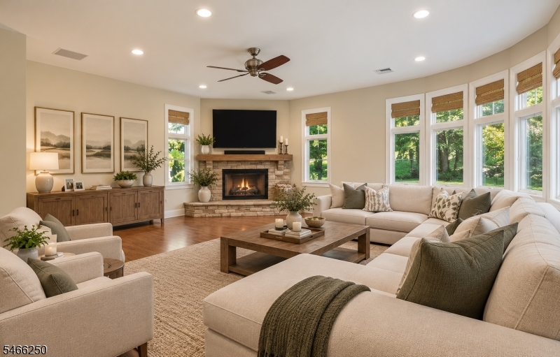 Family Room Virtually Staged