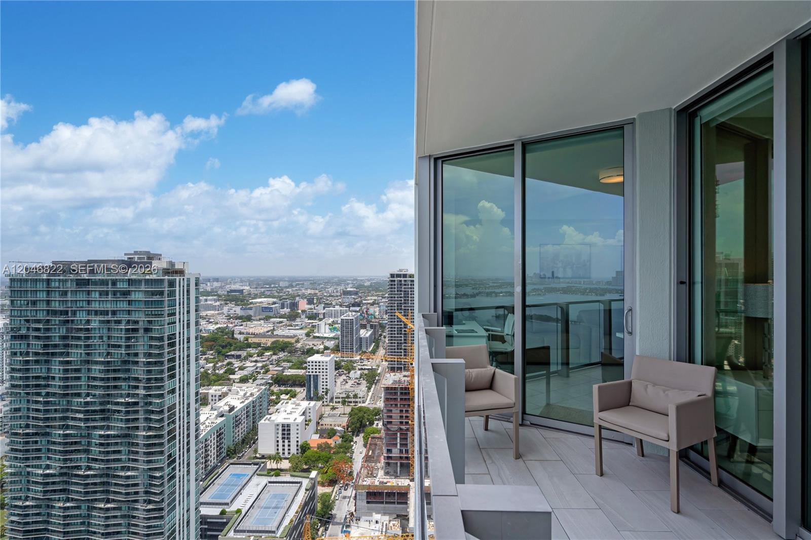Biscayne Beach towers rising directly on Biscayne Bay in Edgewater