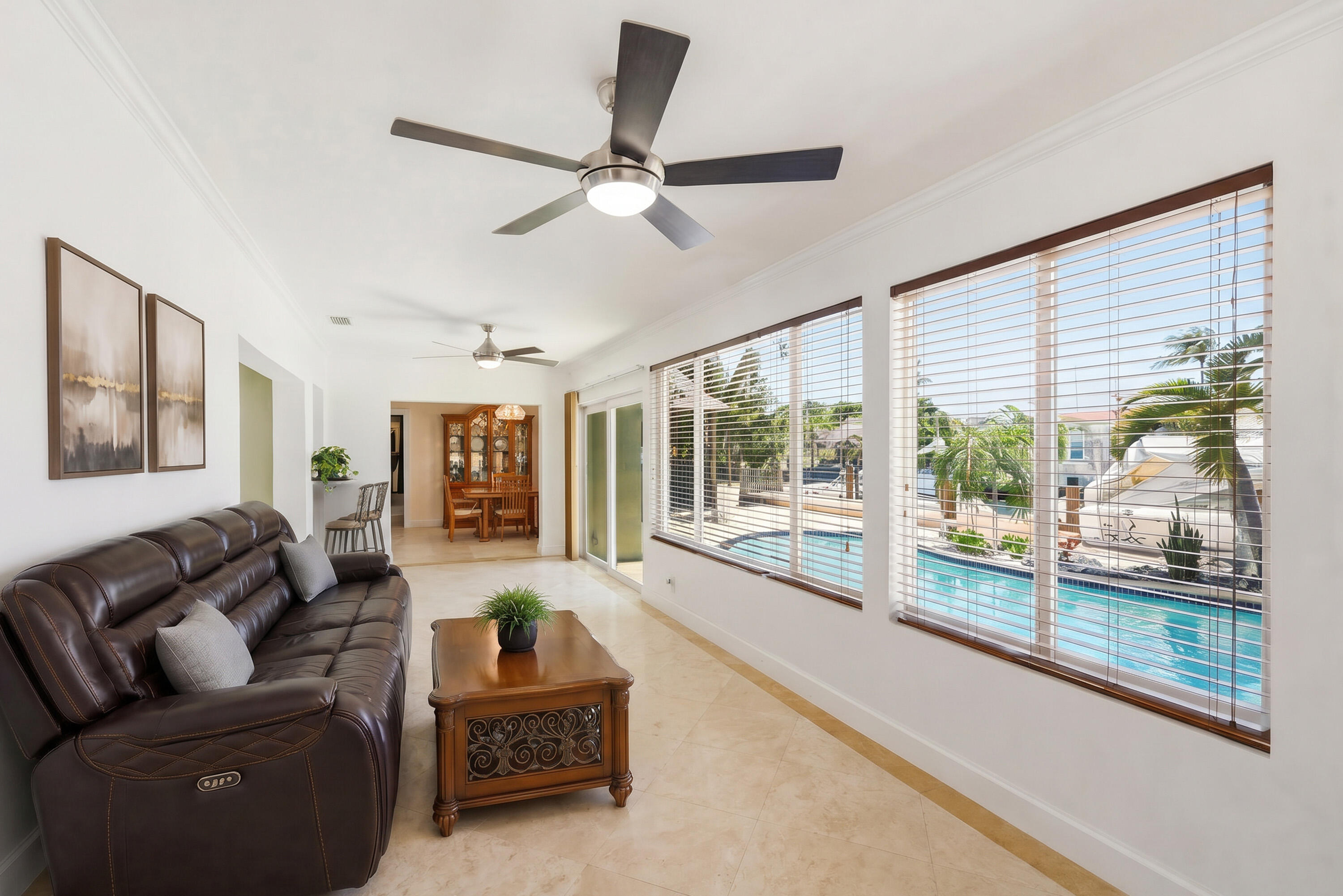 IMPACT WINDOWS & DOORS! WOW! Your Florida Room is Poolside with Amazing Pool, Waterfall & Waterfront Views!