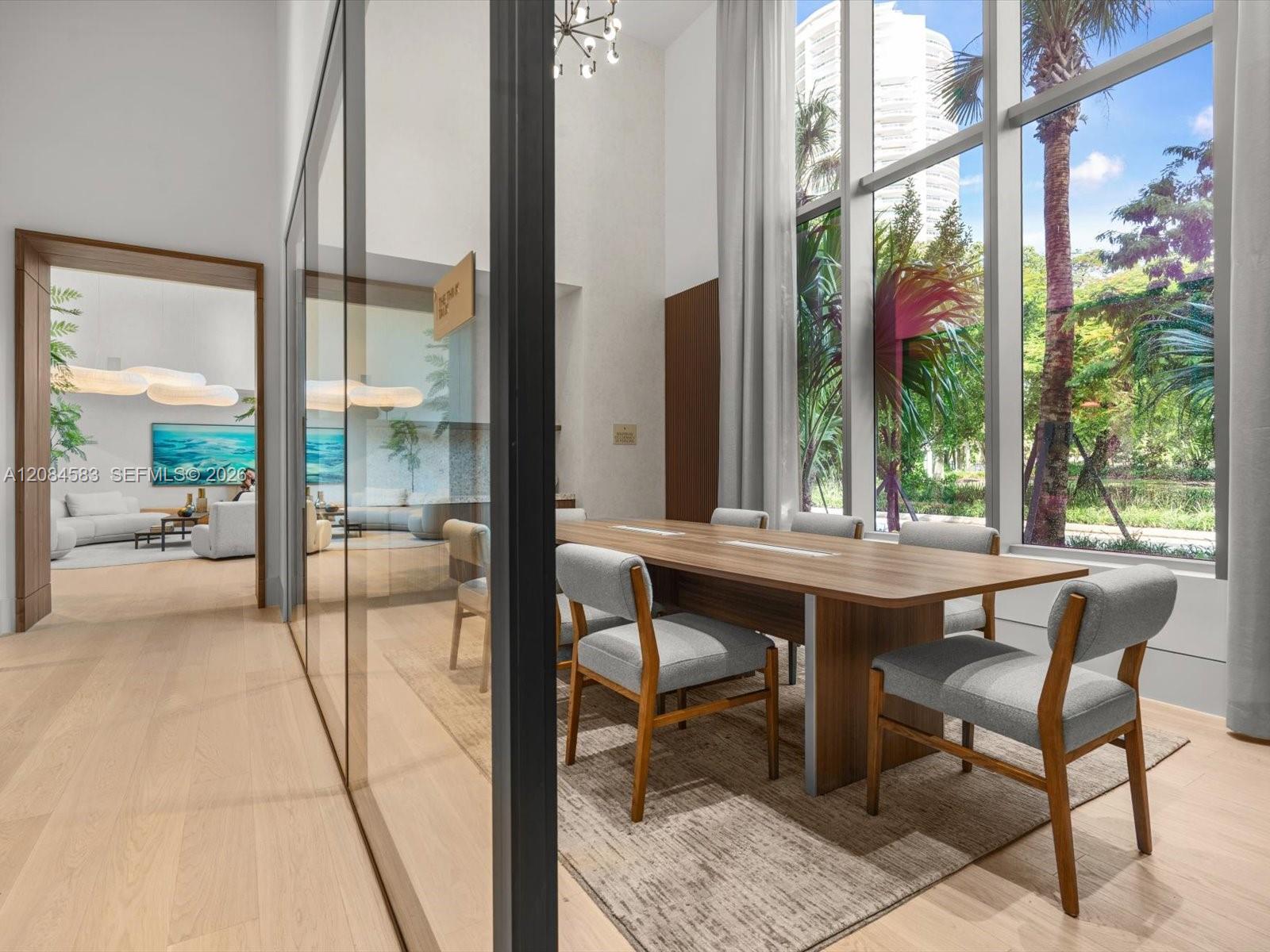 Resident lounge with conference and work space