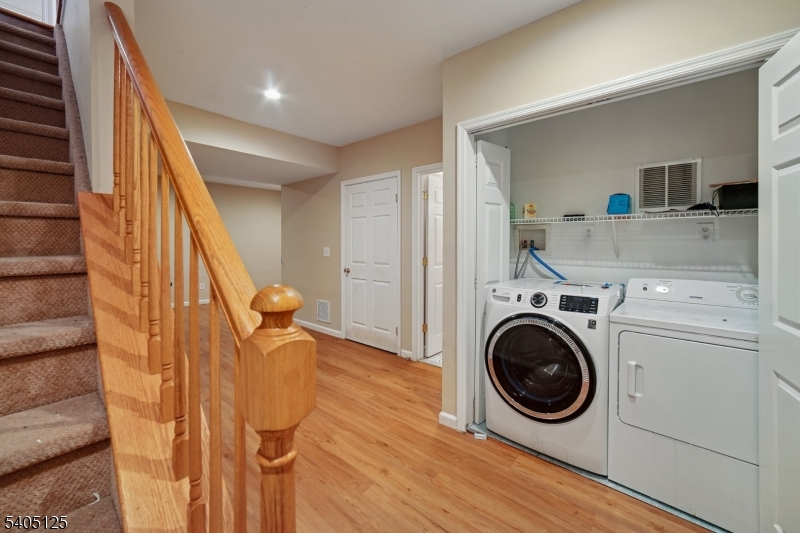 Basement with laundry