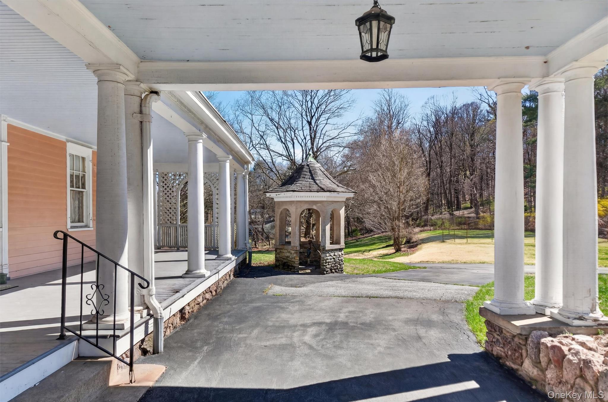 Portico on rear
