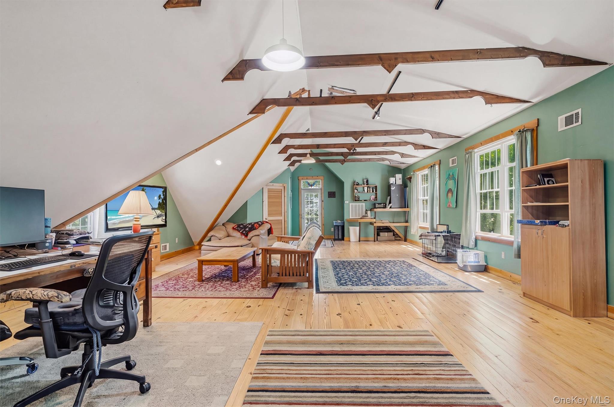 127 & 129 Hill Road Carriage House 2nd Floor Loft Vaulted Ceiling.