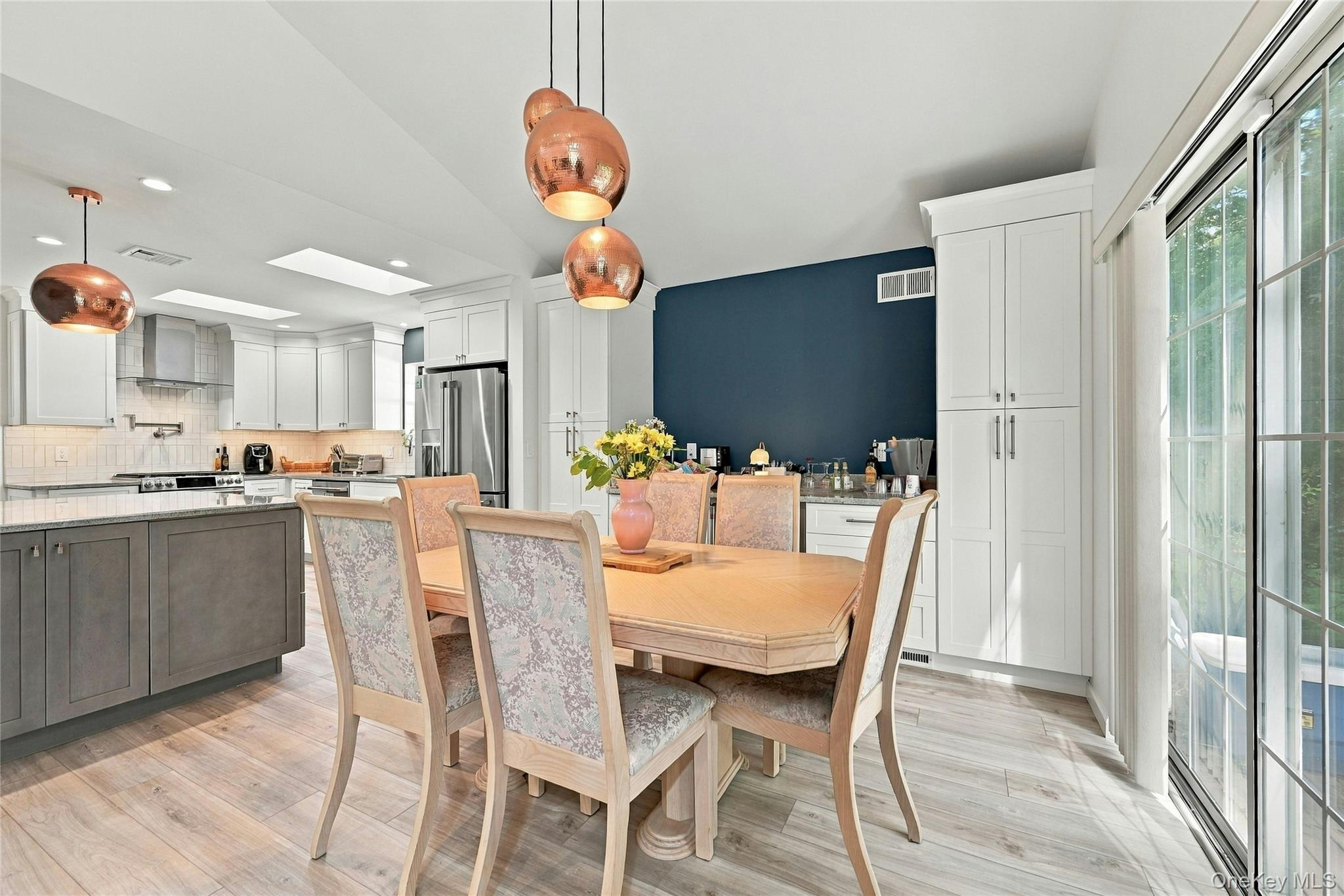 Dining Area 11 x 11 sq ft with extra cabinets and buffet space
