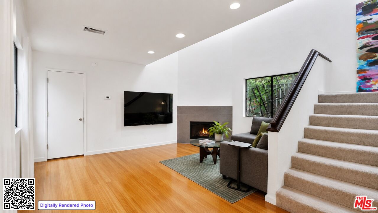 The open living area offers fl