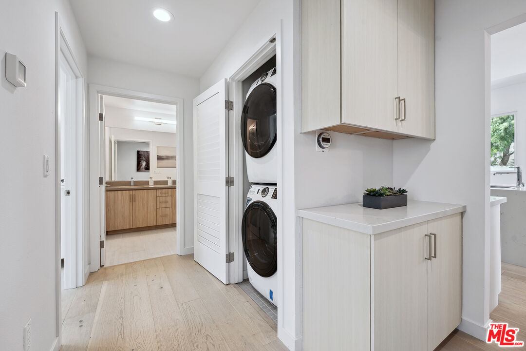 Hallway with Laundry closet- W