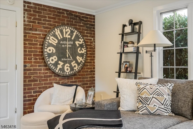 Exposed brick in Family Room