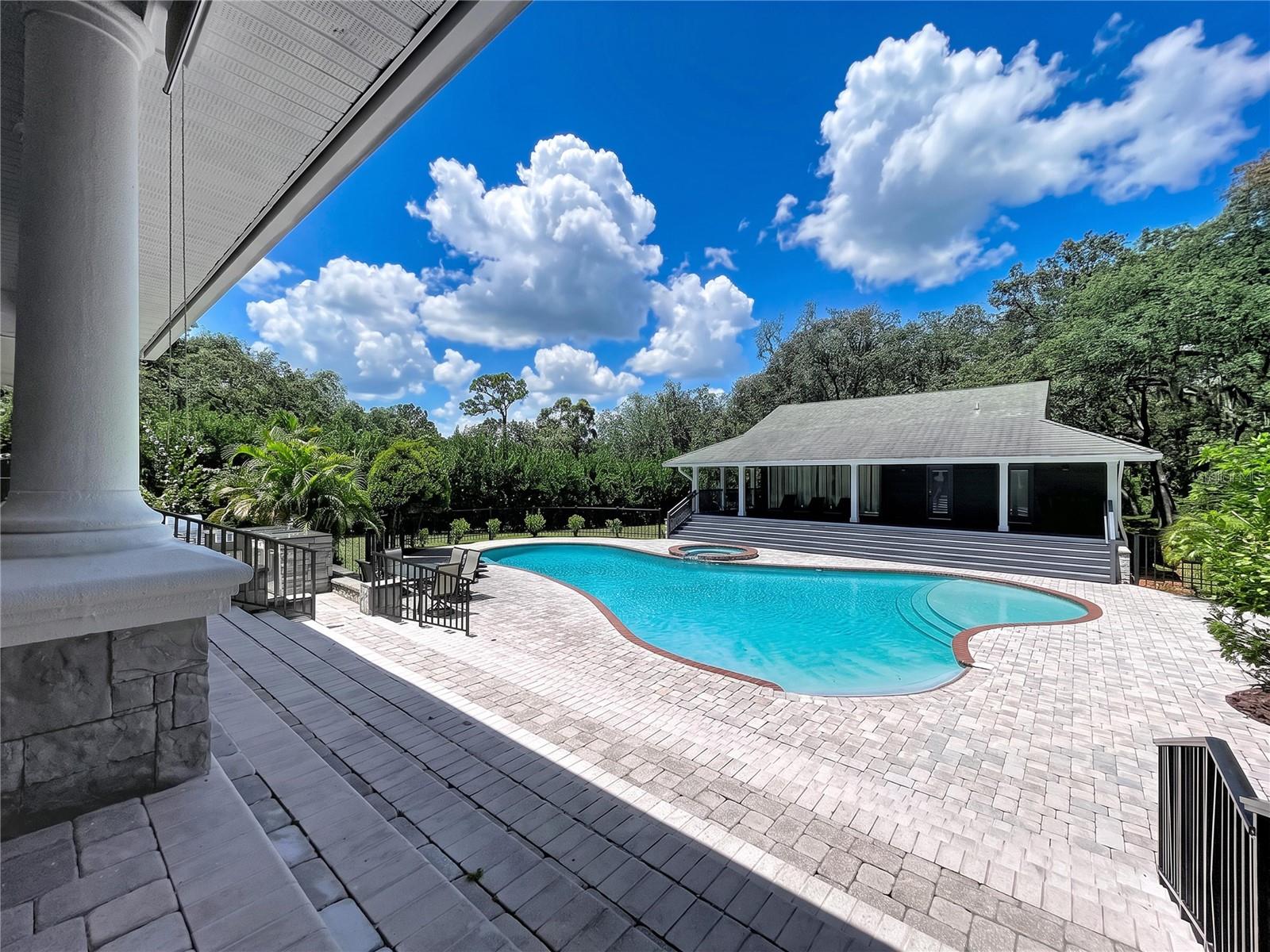 Pool House view from main home