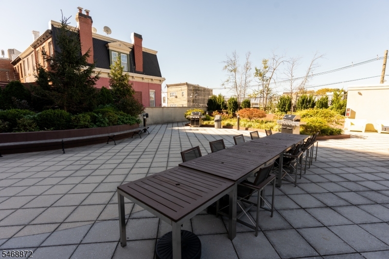Table on rooftop